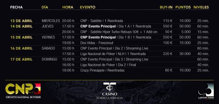 El Circuito Nacional de Poker desembarca en el Casino de Torrequebrada 101