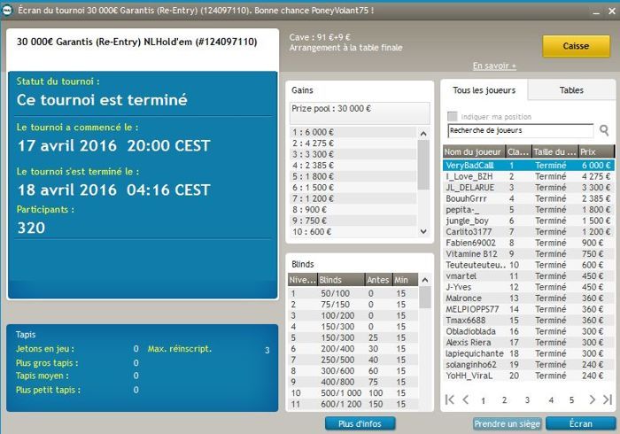 Antoine Saout runner-up du Queen sur PMU Poker, Ivan Deyra prend le package WSOP Main Event... 101