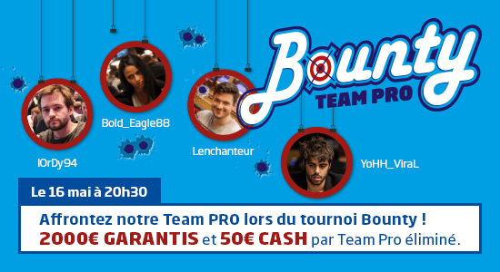 Bounty Team Pro sur PMU Poker lundi à 20h30 101