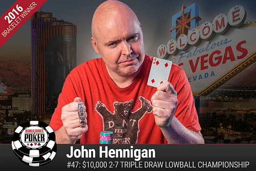 WSOP 2016: Hellmuth ostal praznih rok, do zapestnic Wolansky, Hennigan in Charania 101