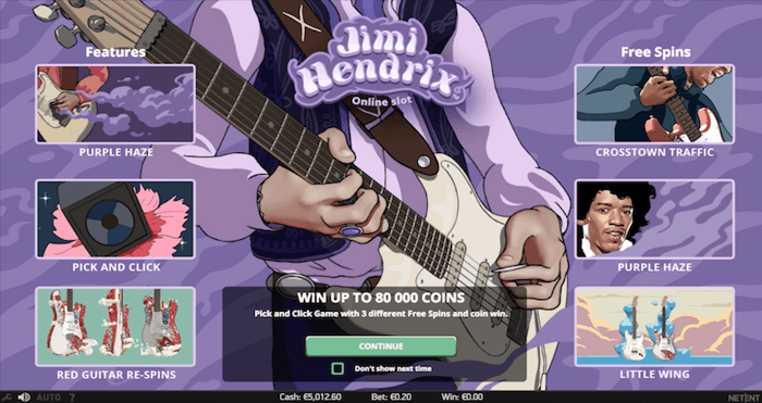 Jimi Hendrix  Free Online Slots With Bonus Games