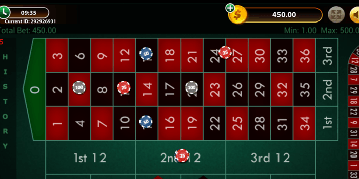 Roulette games at partycasino