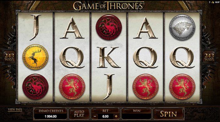 Game of Thrones Online Slots