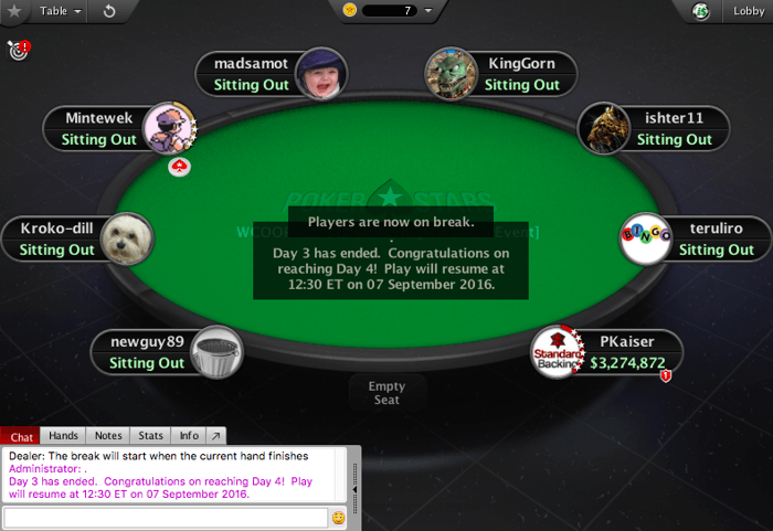 WCOOP 2016 - Recap Dag 3: Van der Fluit bij laatste 10 Single Draw Championship 102