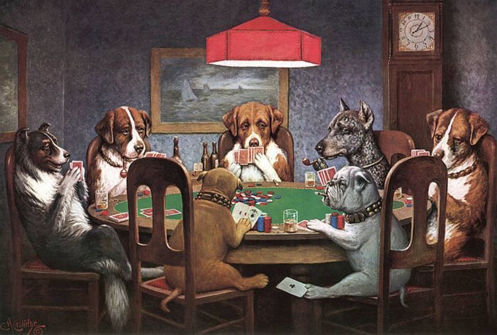 Poker & Pop Culture: Cassius M. Coolidge's Dogs Playing Poker 102