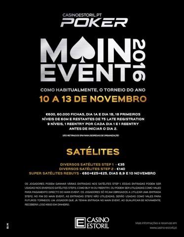Calendário Main Event Casino Estoril 2016: 9 a 13 de Novembro 101