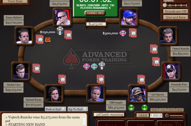 Advanced Poker Training simulation