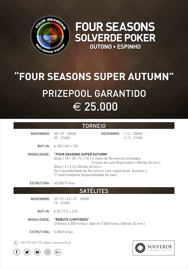 Calendário Four Season Super Autumn - €25.000 Garantidos 101