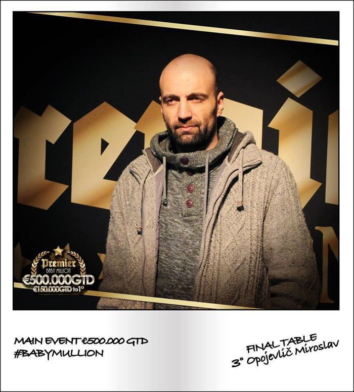 Miroslav Opojevlić Osvojio Treće Mesto na Baby Million Main Eventu 103