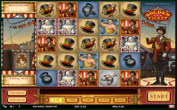 new on line slots at wunderino: Golden Ticket by Play N Go