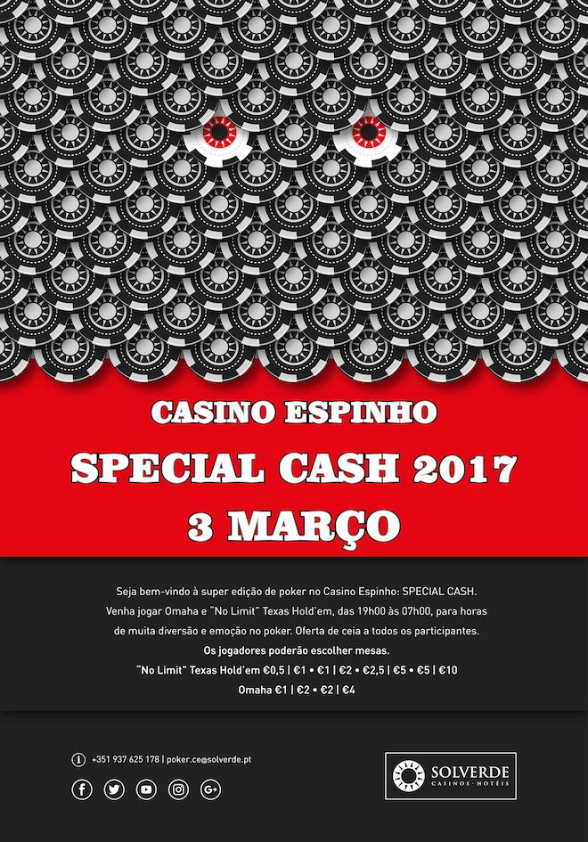Hoje às 19:00 Segunda Edição Special Cash Casino Espinho 101