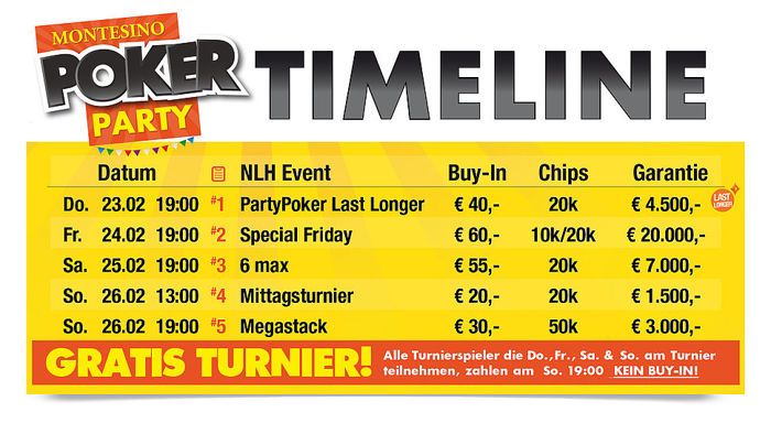 Die Poker Party ab morgen im Montesino 101