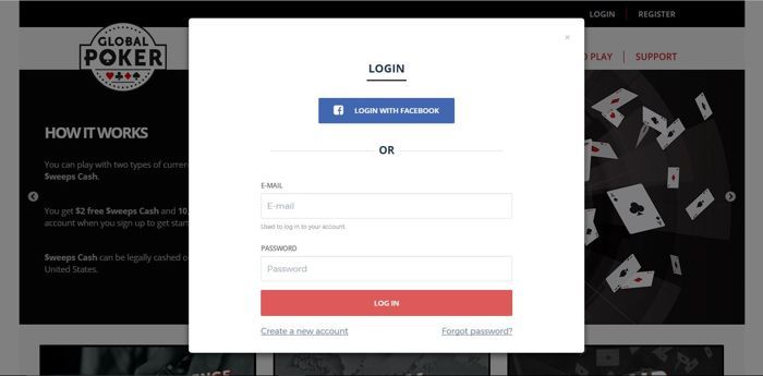 Global Poker login