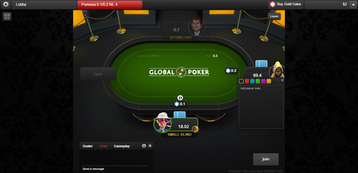 Global Poker Table Watch