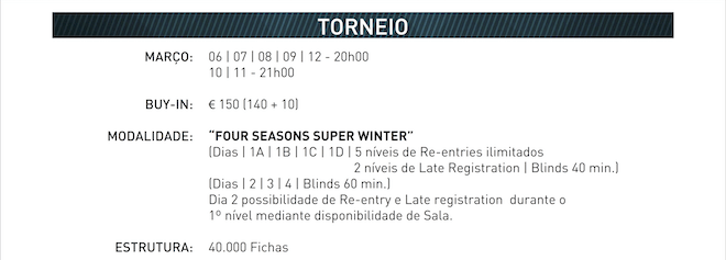 Rui Costa Liderou Dia 1C Super Winter €25,000 GTD 101