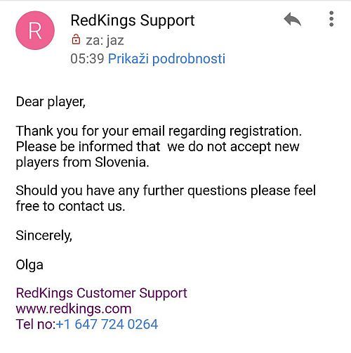 Od slovenskih igralcev se poslavlja tudi RedKings Poker 101
