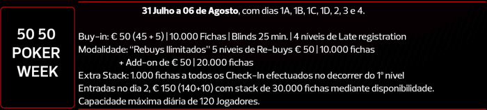 Joaquim Abel Quintas Lidera Rumo ao Dia 2 da 50/50 Poker Week 101