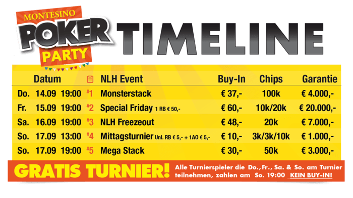 Poker Party September im Montesino 101