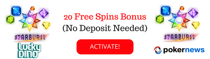 50 free spins for Starburst