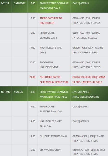 WPTDS Deauville : Le programme du festival 102