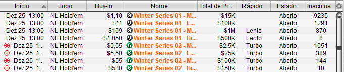 Começam Hoje as Winter Series no PokerStars 101