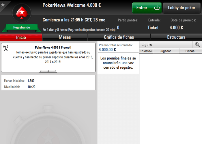 ¡Vuelven los freerolls de Pokernews en PokerStars con 4.000€! 101