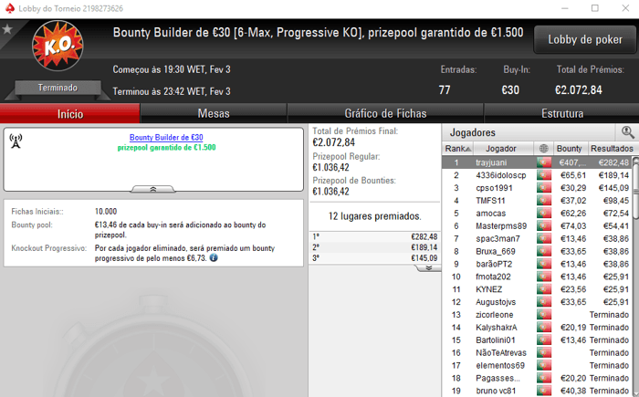 PokerStars.pt: Ant_Ramos84 Vence o The Hot BigStack Turbo €50 & Mais 103