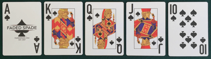 faded spade poker cards