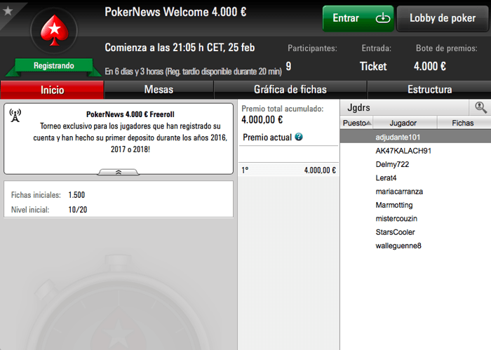 Otra oportunidad de pinchar a lo grande en nuestro freeroll 101