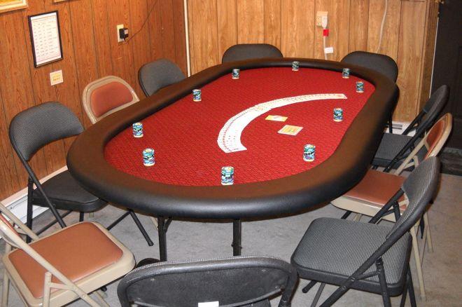 Finished self-built poker table