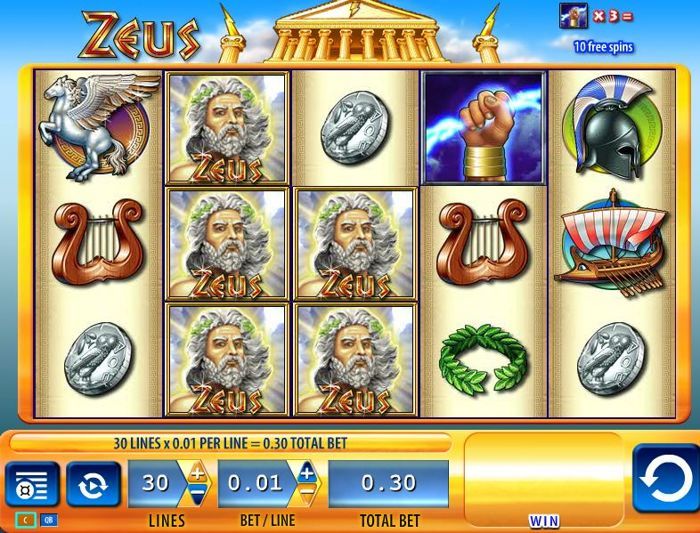 zeus casino slot game free