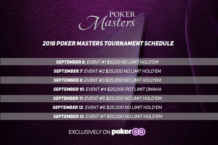 Poker Central's Poker Masters Returns in September 101