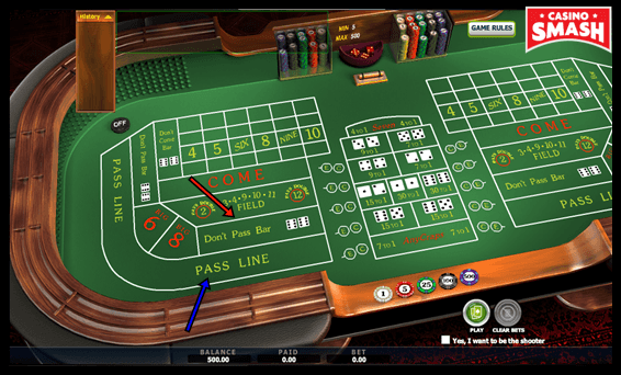 craps betting 6 and 8