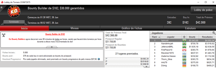 PokerStars: Pódio Brasileiro no Bounty Builder 2 & Mais 101