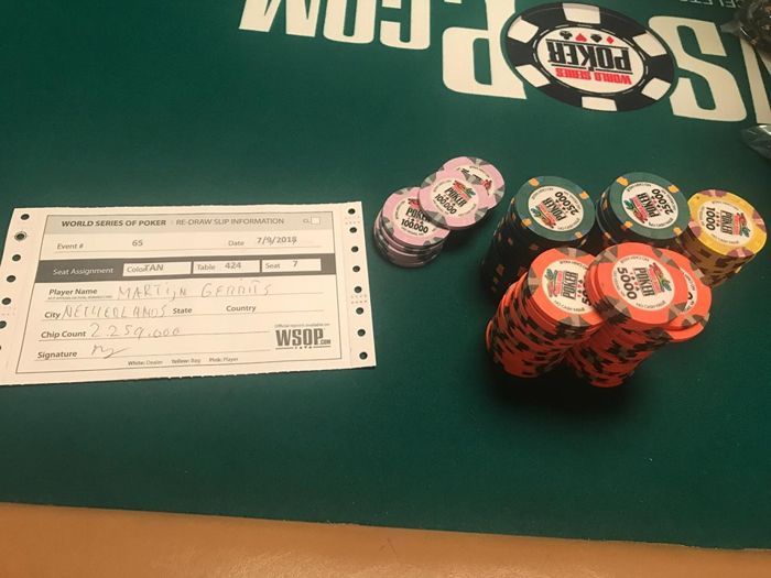 2018 WSOP Main Event Dag 4 - Martijn Gerrits, Tobias Peters & Bas de Laat met mooie stacks... 101