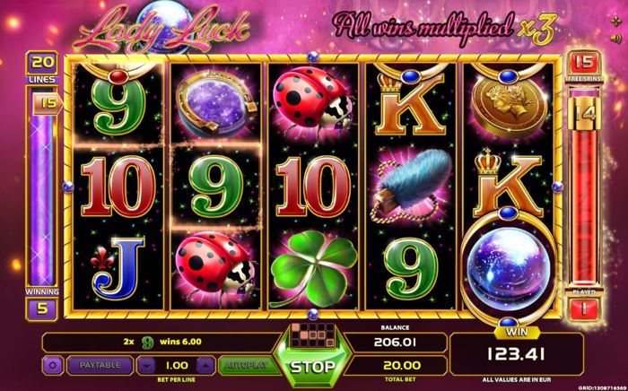 Lady luck slot player