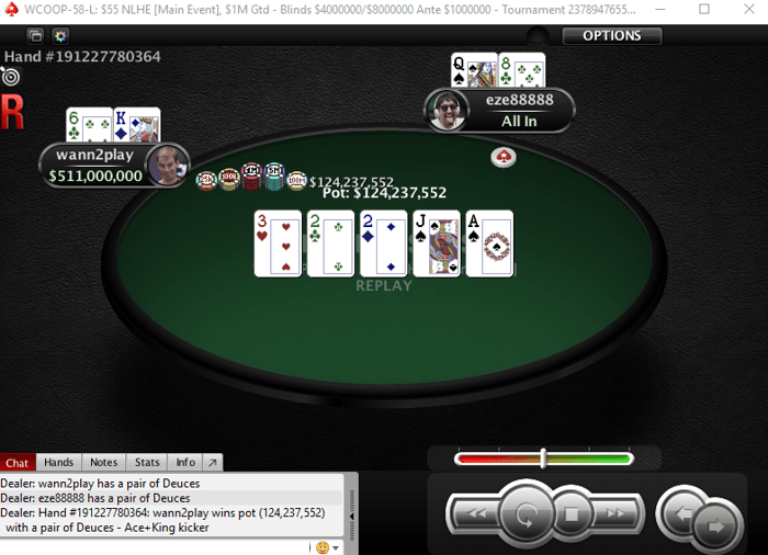 wann2play Vence Main Event High do WCOOP e Fatura ,352,967 102