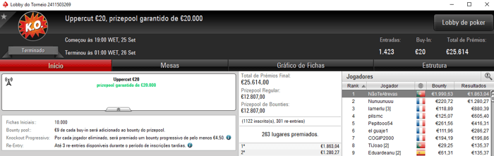 NãoTeAtrevas Conquista o Uppercut €20 da PokerStars.FRESPT & Mais 101