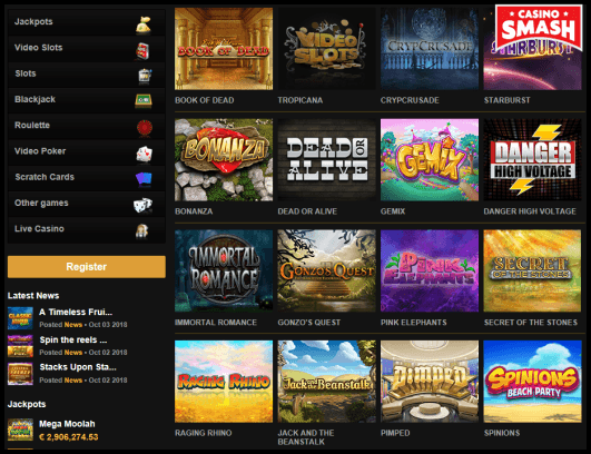 VideoSlots Casino Games