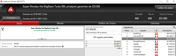 pinoquio7, RSXLP43 e KKmatamoscas com Super Monday na PokerStars.FRESPT 103