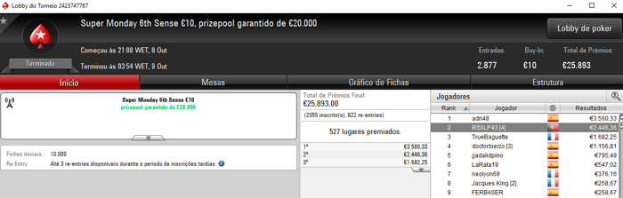 pinoquio7, RSXLP43 e KKmatamoscas com Super Monday na PokerStars.FRESPT 102