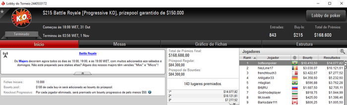 Renan Bruschi Crava Bounty Builder High Roller do PokerStars & Mais 102