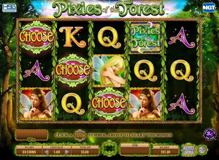pixies of the forest igt bonus game