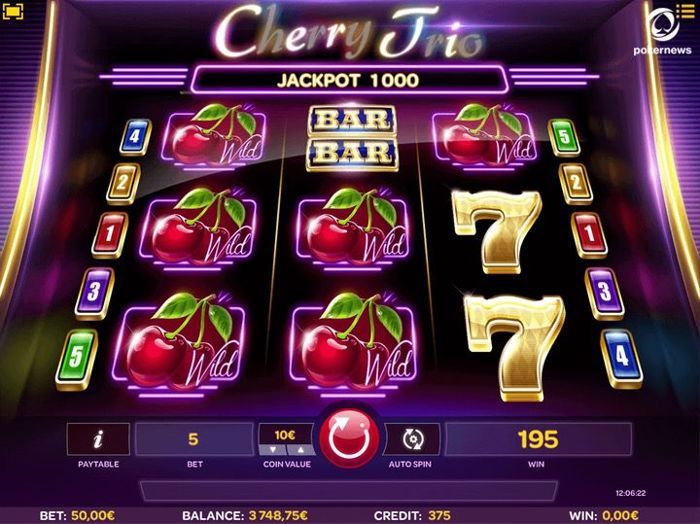 Win real money online on Cherry Trio
