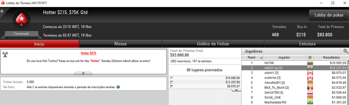 Fred Volpe e edu22.sp Chegaram  Mesa Final do Sunday Million 103