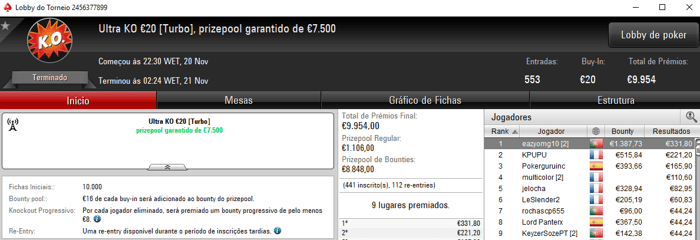 levezinho13, eazyomg10 e Tutti4Simons Brilham na PokerStars.FRESPT 102