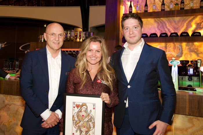 Fatima Moreira de Melo met Peter Voolstra (links) en Frank Op de Woerd (rechts)