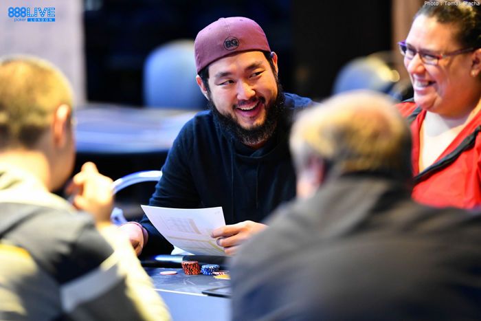 2018 WSOP Main Event champion John Cynn took part on Day 1 of the £2,200 High Roller