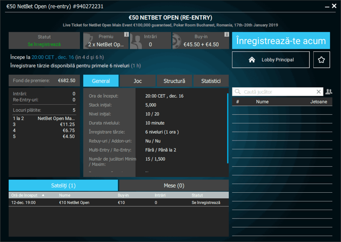 Maine, duminica 6, pe NetBet Poker: 7 tichete garantate catre NetBet Open (14-20 ian) 101