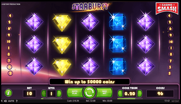 100 Freispiele Starburst ohne Einzahlung